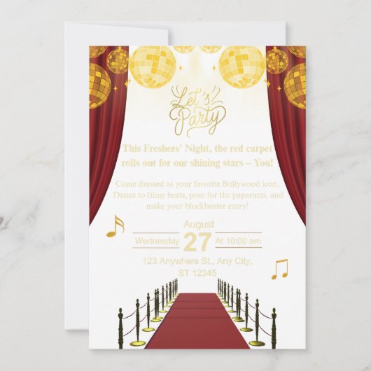 Birthday Invitation Minimal Elegant Modern Design (Devant)