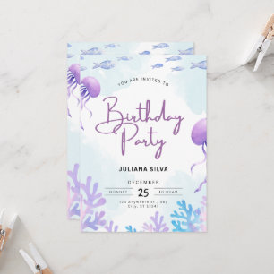 Birthday Invitation Neutral Beige Elegant Style