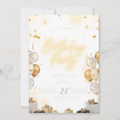 Birthday Invitation Pink Aesthetic Cute Design (Devant)