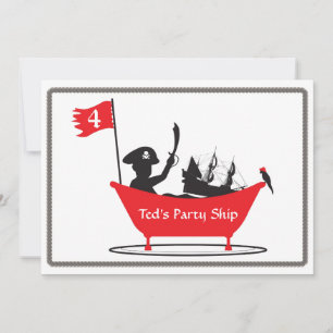 Birthday Invitation - Pirate Boy Kaart