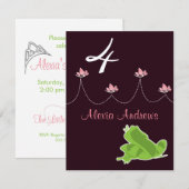 Birthday Invitation - Princess & Frog Kaart (Voorkant / Achterkant)