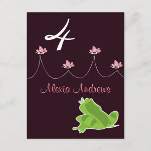 Birthday Invitation - Princess & Frog Kaart
