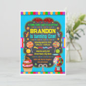 Birthday invitation Sweet candy (Debout devant)