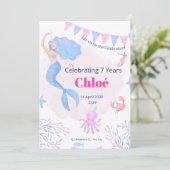 Birthday Invitation Under the Sea Birthday (Debout devant)