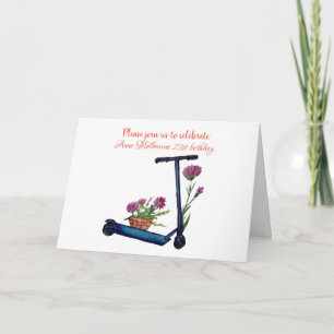 Birthday Invitation Wtareolor Art