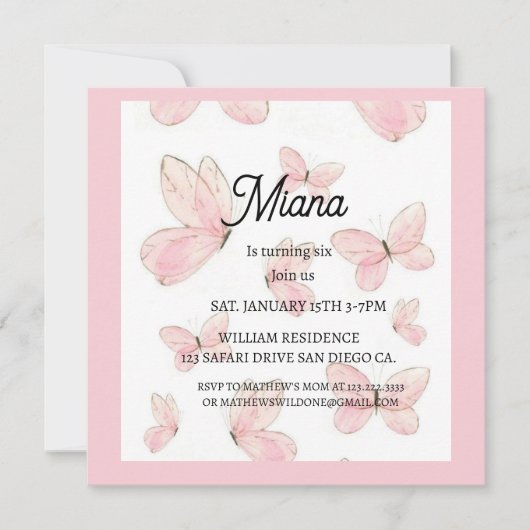 Birthday invitations (Devant)