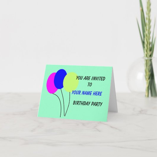Birthday Invite (Voorkant)
