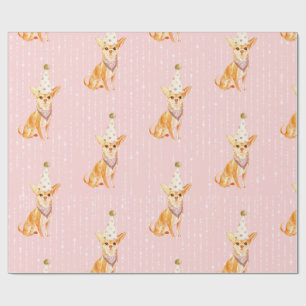 Birthday Jack Russell Dog Pink Party Pet Cadeaupapier
