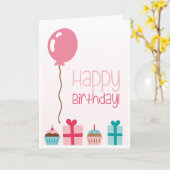 Birthday Kaart (Gele Bloem)