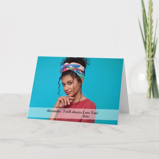 Birthday-kaart Aangepaste foto Kaart (Voorkant)