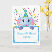 Birthday Kaart Aangepaste naam (Gele Bloem)