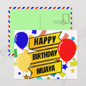 Birthday-kaart Aankondiging (Voorkant / Achterkant)