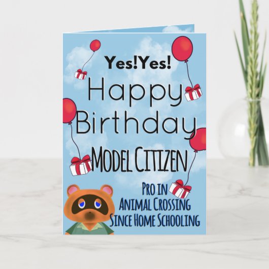 Birthday-kaart bij dieren kaart (Voorkant)