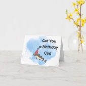 Birthday Kaart Birthday Cod Fish Funny Card (Gele Bloem)