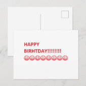 Birthday-kaart Briefkaart (Voorkant / Achterkant)