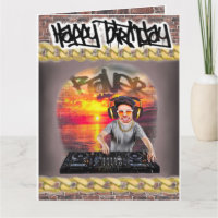 Birthday-kaart DJ