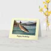 Birthday Kaart - forel (Gele Bloem)