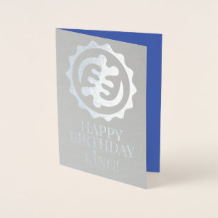 Birthday-kaart "God is koning" Folie Kaarten