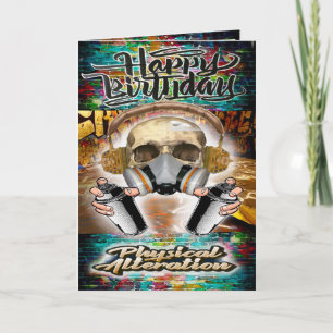 Birthday-kaart graffiti-schedel kaart