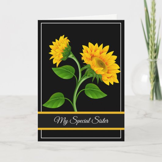 Birthday Kaart-Mijn speciale zuster Kaart (Voorkant)