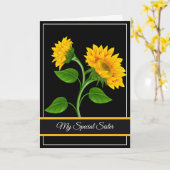 Birthday Kaart-Mijn speciale zuster Kaart (Gele Bloem)