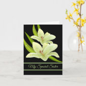 Birthday Kaart-Mijn speciale zuster Kaart (Gele Bloem)