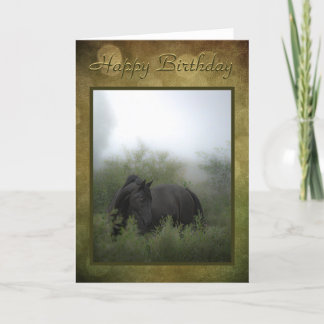 Birthday Kaart "Misty Black Horse"