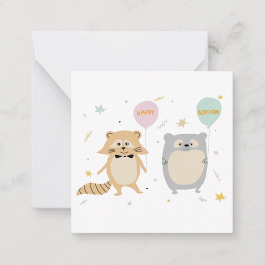 Birthday-kaart Notitiekaartje (Voorkant)