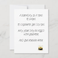 Birthday Kaart Poem