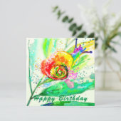 Birthday Kaart regenboogslak - Schilderen (Staand voorkant)
