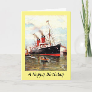 Birthday Kaart - RMS Lucania