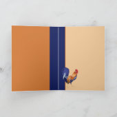 Birthday-kaart Rooster Border Kaart (Binnen)