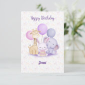 Birthday-kaart RSVP Kaartje (Staand voorkant)