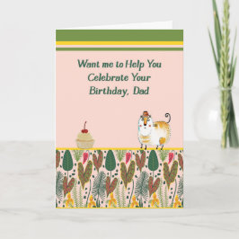 Birthday Kaart van Cat naar Pa