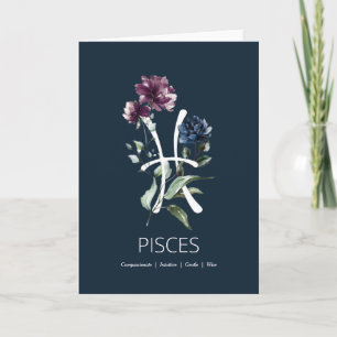 Birthday-kaart van Pisces Traits Kaart
