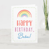 Birthday Kaart voor Baba (Voorkant)