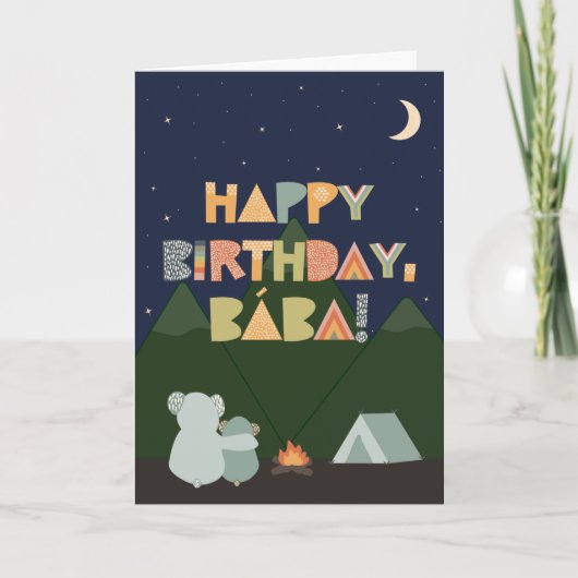 Birthday Kaart voor Bába (Voorkant)