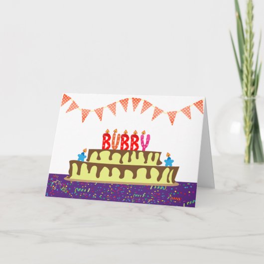 Birthday Kaart voor Bubby (Voorkant)
