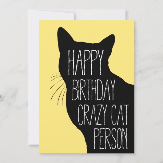 Birthday Kaart voor Cat Lover - Crazy Cat Lady (Voorkant)
