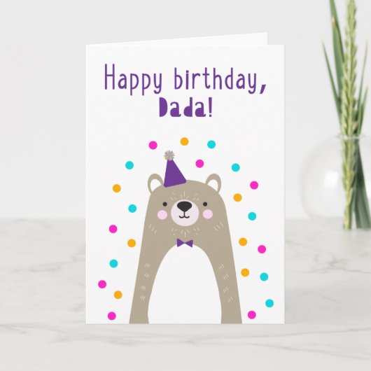 Birthday Kaart voor Dada (Voorkant)