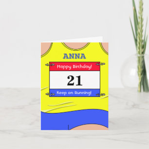 Birthday-kaart voor een runner kaart