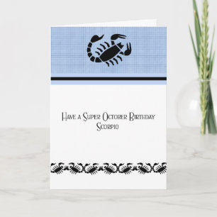 Birthday Kaart voor een Scorpio 23-nov. 21 okt.