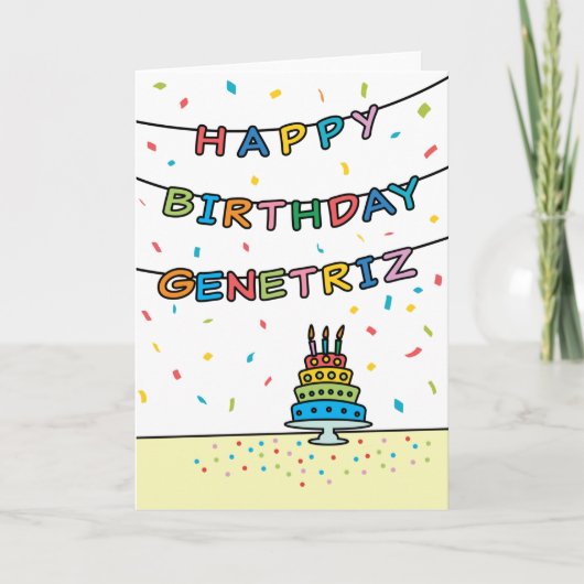 Birthday Kaart voor Genetriz (Voorkant)