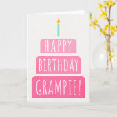 Birthday Kaart voor Grampie (Gele Bloem)