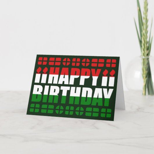 Birthday-kaart voor Hongarije Kaart (Voorkant)