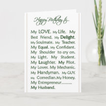 Birthday kaart voor Husband, mijn liefde