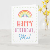 Birthday Kaart voor Ma (Gele Bloem)