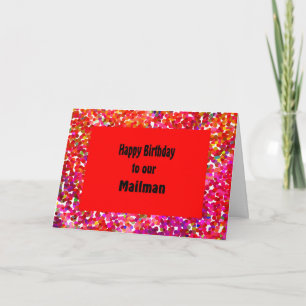 Birthday Kaart voor Mailman Red Design