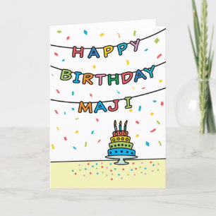 Birthday Kaart voor Maji
