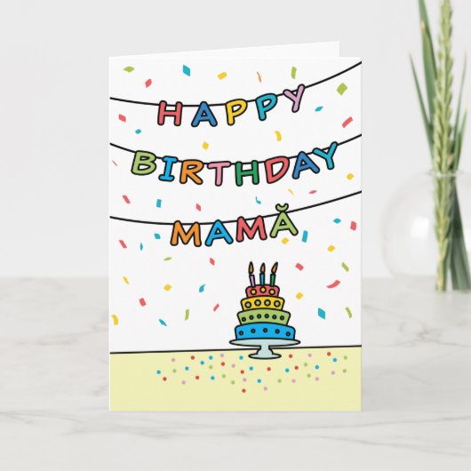 Birthday Kaart voor Mamă (Voorkant)